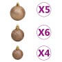 Christmas balls set 61 pieces with spike 150 LED rose gold by vidaXL, Christmas lights - Ref: Foro24-330097, Price: 48,11 €, ...