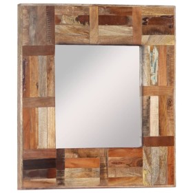 Espejo de pared madera maciza reciclada 50x50 cm de vidaXL, Espejos - Ref: Foro24-337248, Precio: 57,99 €, Descuento: %