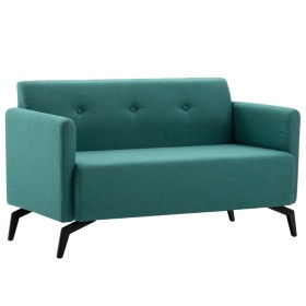 Sofá de 2 plazas tapizado de tela verde 115x60x67 cm de vidaXL, Sofás - Ref: Foro24-247182, Precio: 293,99 €, Descuento: %