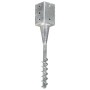 Ground spikes 6 units galvanized steel silver 9x9x56 cm by vidaXL, Spikes for anchoring in the ground - Ref: Foro24-145440, P...