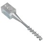 Ground spikes 6 units galvanized steel silver 9x9x56 cm by vidaXL, Spikes for anchoring in the ground - Ref: Foro24-145440, P...