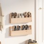 Wall shoe racks 2 pcs pine wood 59x9x23 cm by vidaXL, Shoe racks and shoe organizers - Ref: Foro24-833273, Price: 35,02 €, Di...