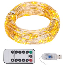 Tira de luces con 300 LED PVC blanco cálido 30 m de vidaXL, Luces de Navidad - Ref: Foro24-330049, Precio: 19,99 €, Descuento: %