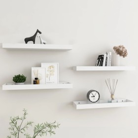 Loggia wall shelves 4 pcs white MDF 60x15x4 cm by vidaXL, Shelves and shelves - Ref: Foro24-330214, Price: 41,99 €, Discount: %