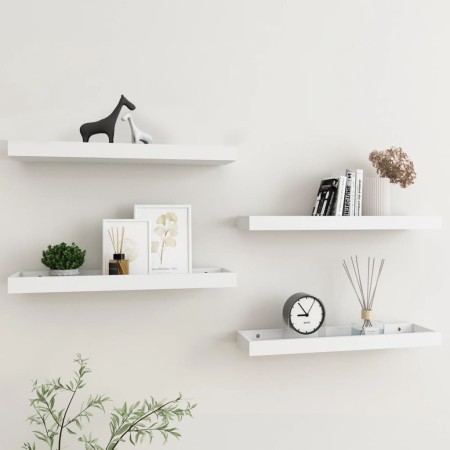 Loggia wall shelves 4 pcs white MDF 60x15x4 cm by vidaXL, Shelves and shelves - Ref: Foro24-330214, Price: 41,94 €, Discount: %