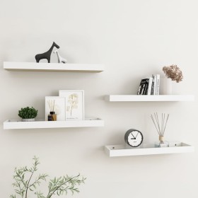 Loggia wall shelves 4 pcs oak and white MDF 60x15x4 cm by vidaXL, Shelves and shelves - Ref: Foro24-330222, Price: 38,70 €, D...