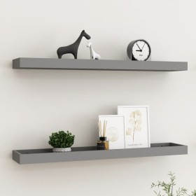 Loggia wall shelves 2 pcs gray MDF 80x15x4 cm by vidaXL, Shelves and shelves - Ref: Foro24-330231, Price: 31,51 €, Discount: %