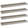 Loggia wall shelves 4 pcs concrete gray MDF 80x15x4 cm by vidaXL, Shelves and shelves - Ref: Foro24-330238, Price: 36,99 €, D...