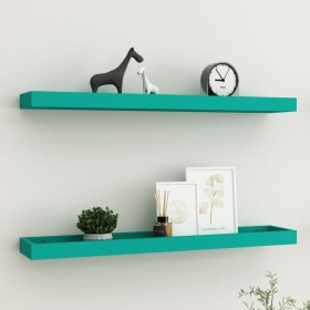 Loggia wall shelves 2 units blue MDF 80x15x4 cm by vidaXL, Shelves and shelves - Ref: Foro24-330239, Price: 22,99 €, Discount: %