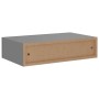 Estante con cajón de pared MDF gris 40x23,5x10 cm de vidaXL, Estantes y estanterías - Ref: Foro24-330245, Precio: 38,42 €, De...