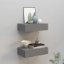 Wall shelves with drawer 2 pcs MDF gray 40x23.5x10 cm by vidaXL, Shelves and shelves - Ref: Foro24-330246, Price: 61,18 €, Di...