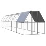 Jaula gallinero de exterior de acero galvanizado 2x12x2 m de vidaXL, Jaulas y habitáculos para animales pequeños - Ref: Foro2...