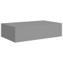 Wall shelves with drawer 2 pcs MDF gray 40x23.5x10 cm by vidaXL, Shelves and shelves - Ref: Foro24-330246, Price: 61,18 €, Di...