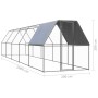 Galvanized steel outdoor chicken coop cage 2x10x2 m by vidaXL, Cages and habitats for small animals - Ref: Foro24-3089322, Pr...