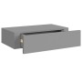 Wall shelves with drawer 2 pcs MDF gray 40x23.5x10 cm by vidaXL, Shelves and shelves - Ref: Foro24-330246, Price: 61,18 €, Di...