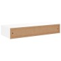 Wall shelves with drawer 2 pcs MDF white 60x23.5x10 cm by vidaXL, Shelves and shelves - Ref: Foro24-330256, Price: 89,62 €, D...