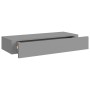 Wall shelves with drawer 2 pcs MDF gray 60x23.5x10 cm by vidaXL, Shelves and shelves - Ref: Foro24-330260, Price: 89,62 €, Di...