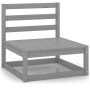 Garden furniture 8 pieces gray solid pine wood by vidaXL, Garden sets - Ref: Foro24-3075711, Price: 398,37 €, Discount: %