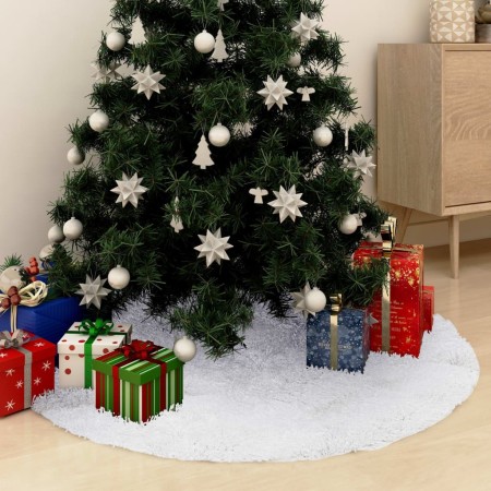 White Christmas tree skirt 122 cm synthetic leather by vidaXL, Christmas tree footmuff - Ref: Foro24-330270, Price: 20,00 €, ...