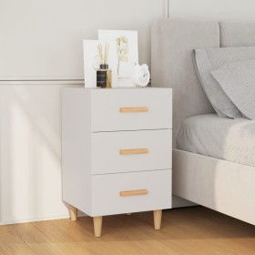 Engineered wood white bedside table 40x40x66 cm by vidaXL, Nightstands - Ref: Foro24-812078, Price: 71,90 €, Discount: %