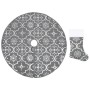 Luxury Christmas Tree Skirt with Sock Gray Fabric 150cm by vidaXL, Christmas tree footmuff - Ref: Foro24-330283, Price: 25,31...