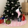 Luxury Christmas Tree Skirt with Stocking Pink Fabric 90cm by vidaXL, Christmas tree footmuff - Ref: Foro24-330284, Price: 14...