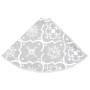 Luxury Christmas Tree Skirt and Stocking White Fabric 122cm by vidaXL, Christmas tree footmuff - Ref: Foro24-330288, Price: 2...