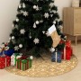 Luxury Christmas Tree Skirt and Stocking Fabric Yellow 150cm by vidaXL, Christmas tree footmuff - Ref: Foro24-330292, Price: ...