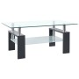 Mesa de centro vidrio templado gris transparente 95x55x40 cm de vidaXL, Mesas de centro - Ref: Foro24-330305, Precio: 92,49 €...