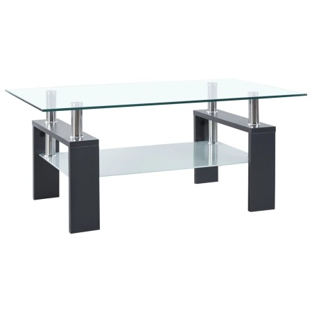 Transparent gray tempered glass coffee table 95x55x40 cm by vidaXL, Coffee table - Ref: Foro24-330305, Price: 92,49 €, Discou...