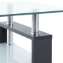 Mesa de centro vidrio templado gris transparente 95x55x40 cm de vidaXL, Mesas de centro - Ref: Foro24-330305, Precio: 92,49 €...