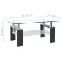 Mesa de centro vidrio templado gris transparente 95x55x40 cm de vidaXL, Mesas de centro - Ref: Foro24-330305, Precio: 92,49 €...