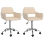 Swivel dining chairs 2 units cream fabric by vidaXL, dining chairs - Ref: Foro24-330321, Price: 100,45 €, Discount: %