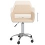 Swivel dining chairs 2 units cream fabric by vidaXL, dining chairs - Ref: Foro24-330321, Price: 100,45 €, Discount: %