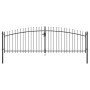 Double gate for fence with spearheads 400x200 cm by vidaXL, garden gates - Ref: Foro24-145740, Price: 264,17 €, Discount: %