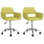 Swivel dining chairs 2 units green fabric by vidaXL, dining chairs - Ref: Foro24-330325, Price: 105,45 €, Discount: %