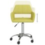 Swivel dining chairs 2 units green fabric by vidaXL, dining chairs - Ref: Foro24-330325, Price: 105,45 €, Discount: %