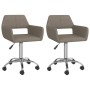 Swivel dining chairs 2 units taupe gray fabric by vidaXL, dining chairs - Ref: Foro24-330328, Price: 122,22 €, Discount: %