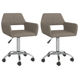 Sillas de comedor giratorias 2 unidades tela gris taupé de vidaXL, Sillas de comedor - Ref: Foro24-330328, Precio: 122,22 €, ...