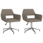 Sillas de comedor giratorias 2 unidades tela gris taupe de vidaXL, Sillas de comedor - Ref: Foro24-330352, Precio: 150,81 €, ...