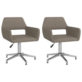 Sillas de comedor giratorias 2 unidades tela gris taupe de vidaXL, Sillas de comedor - Ref: Foro24-330352, Precio: 150,99 €, ...