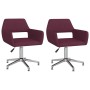 Swivel dining chairs 2 units purple fabric by vidaXL, dining chairs - Ref: Foro24-330353, Price: 122,10 €, Discount: %