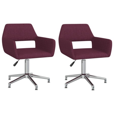 Sillas de comedor giratorias 2 unidades tela morada de vidaXL, Sillas de comedor - Ref: Foro24-330353, Precio: 122,10 €, Desc...