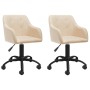 Swivel dining chairs 2 units cream fabric by vidaXL, dining chairs - Ref: Foro24-330381, Price: 128,99 €, Discount: %