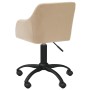 Swivel dining chairs 2 units cream fabric by vidaXL, dining chairs - Ref: Foro24-330381, Price: 128,99 €, Discount: %