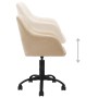 Swivel dining chairs 2 units cream fabric by vidaXL, dining chairs - Ref: Foro24-330381, Price: 128,99 €, Discount: %