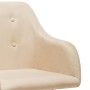 Swivel dining chairs 2 units cream fabric by vidaXL, dining chairs - Ref: Foro24-330381, Price: 128,99 €, Discount: %