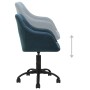 Sillas de comedor giratorias 2 unidades tela azul de vidaXL, Sillas de comedor - Ref: Foro24-330384, Precio: 128,60 €, Descue...