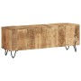 Solid mango wood TV cabinet 110x30x40 cm by vidaXL, TV Furniture - Ref: Foro24-337843, Price: 155,70 €, Discount: %