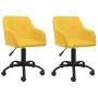 Swivel dining chairs 2 units yellow fabric by vidaXL, dining chairs - Ref: Foro24-330386, Price: 128,99 €, Discount: %